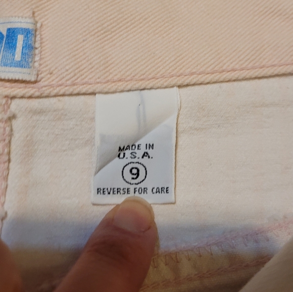 Mondo blue small vintage baby pink denim pencil jean skirt - Picture 6 of 9